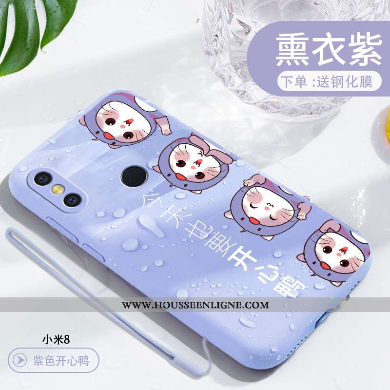 Coque Xiaomi Mi 8 Créatif Dessin Animé Fluide Doux Charmant Net Rouge Téléphone Portable Légère Vert