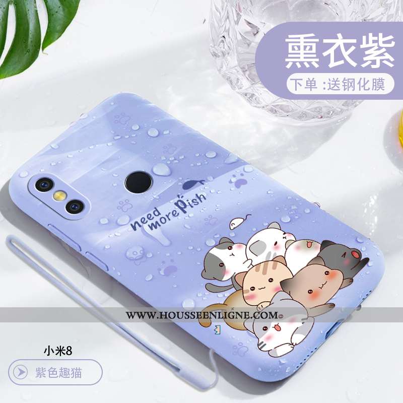 Coque Xiaomi Mi 8 Créatif Dessin Animé Fluide Doux Charmant Net Rouge Téléphone Portable Légère Vert