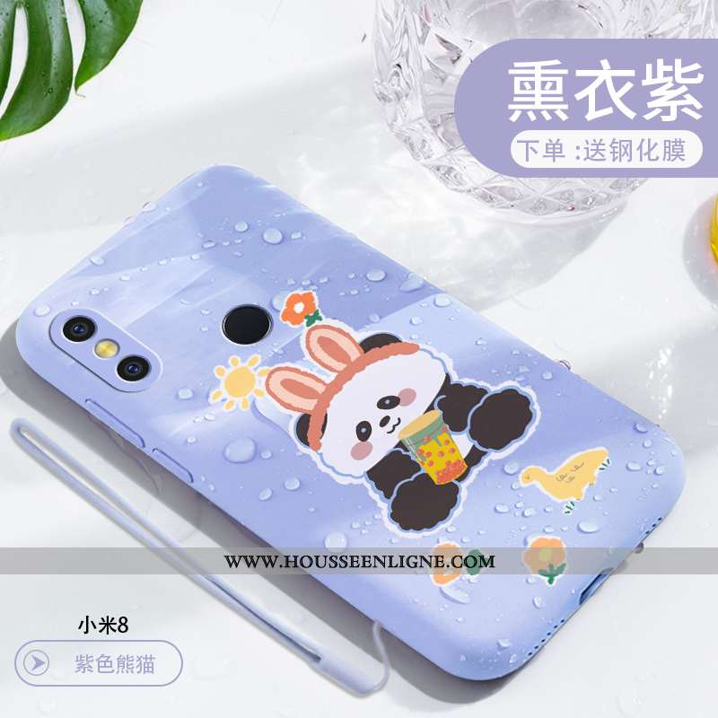 Coque Xiaomi Mi 8 Créatif Dessin Animé Fluide Doux Charmant Net Rouge Téléphone Portable Légère Vert