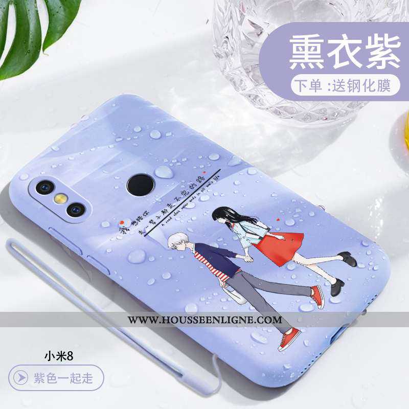 Coque Xiaomi Mi 8 Créatif Dessin Animé Fluide Doux Charmant Net Rouge Téléphone Portable Légère Vert