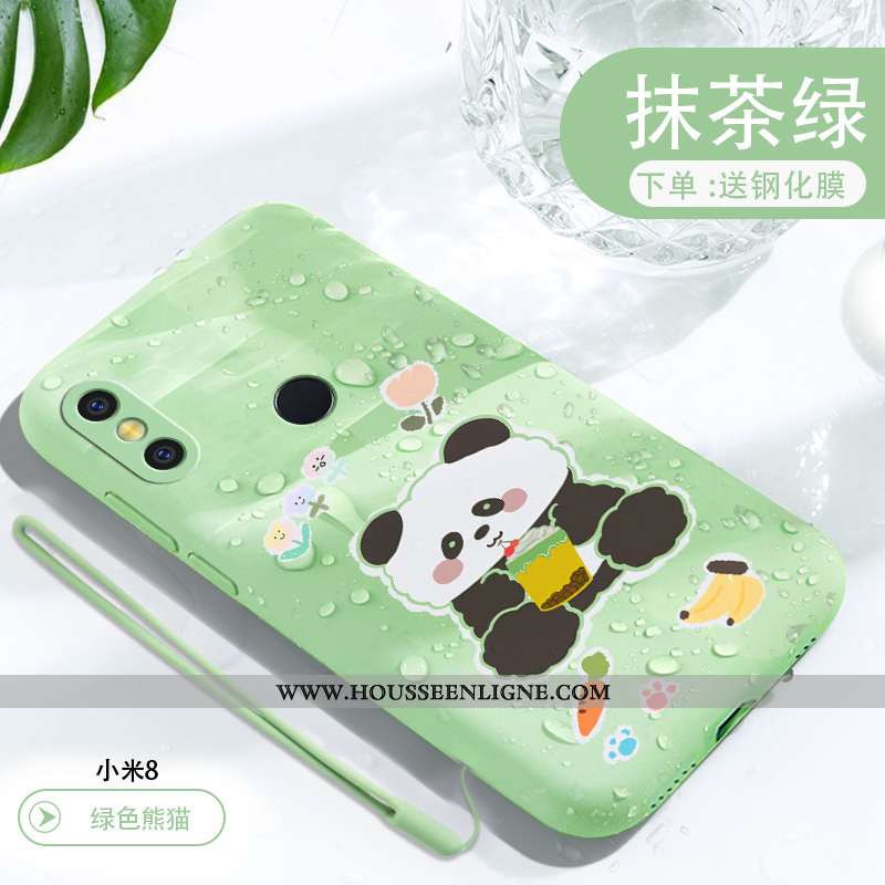 Coque Xiaomi Mi 8 Créatif Dessin Animé Fluide Doux Charmant Net Rouge Téléphone Portable Légère Vert