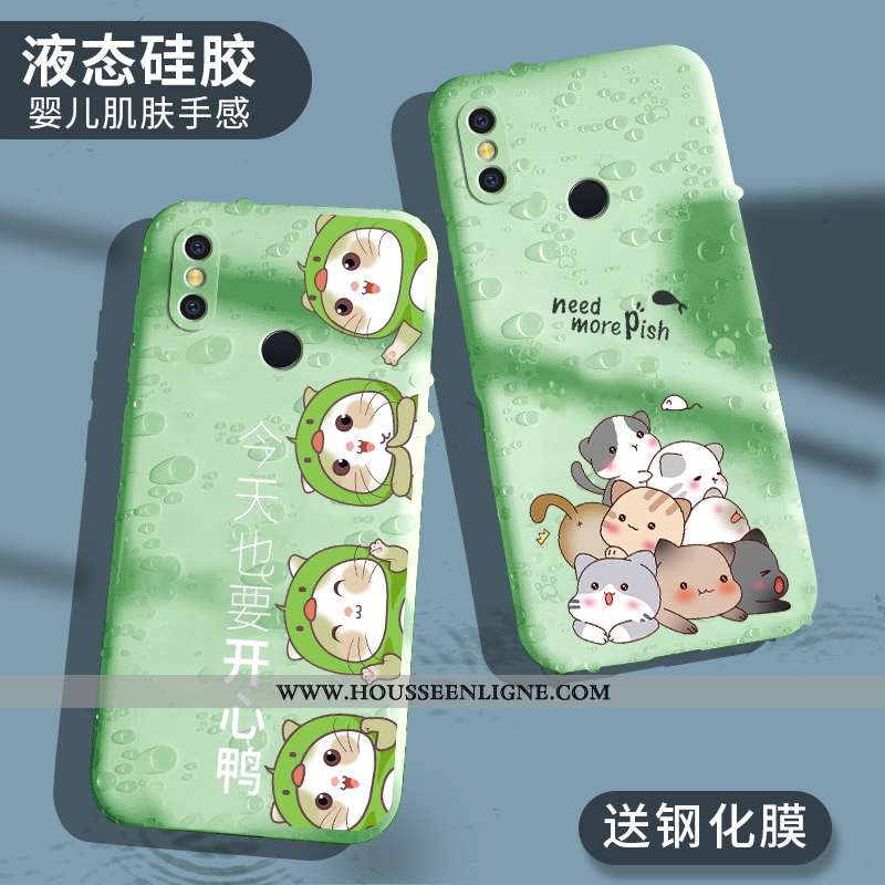 Coque Xiaomi Mi 8 Créatif Dessin Animé Fluide Doux Charmant Net Rouge Téléphone Portable Légère Vert