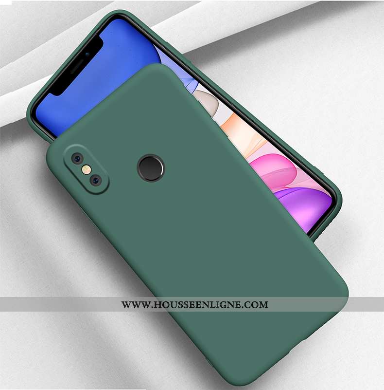 Coque Xiaomi Mi 8 Créatif Tendance Personnalité Vert Légère Silicone Tout Compris Turquoise