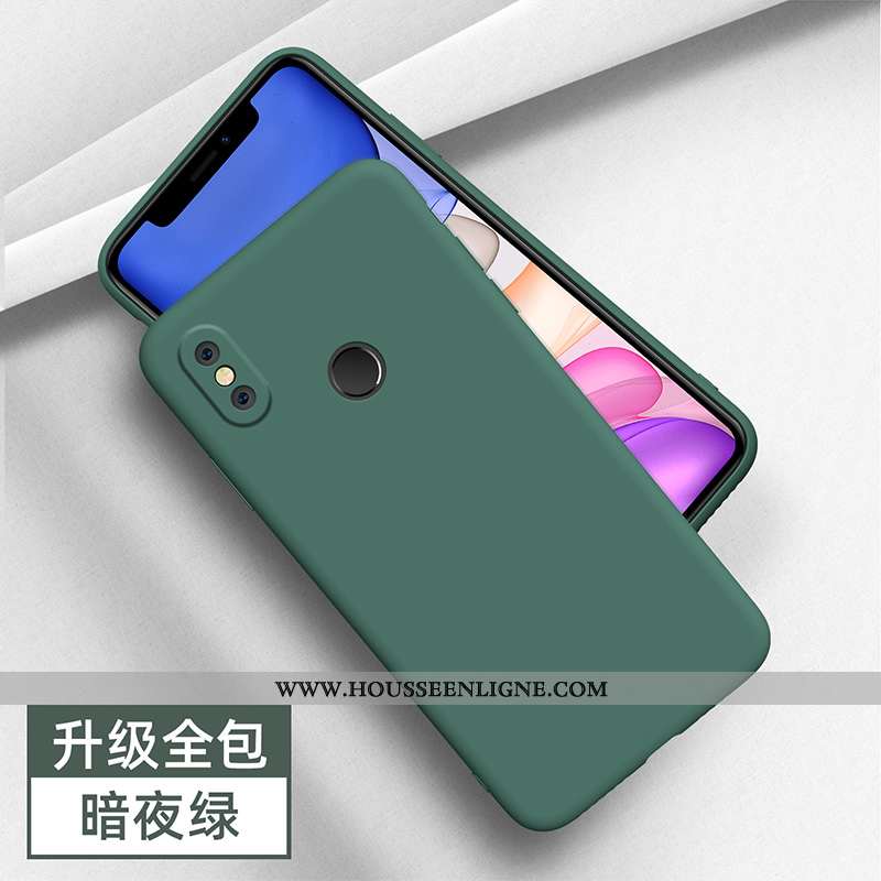 Coque Xiaomi Mi 8 Créatif Tendance Personnalité Vert Légère Silicone Tout Compris Turquoise