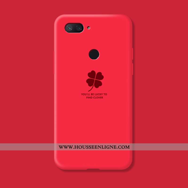 Coque Xiaomi Mi 8 Lite Créatif Silicone Rouge Bleu Petit Incassable
