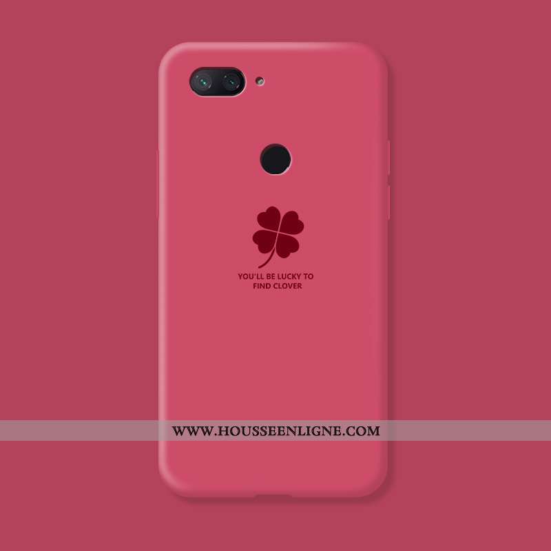 Coque Xiaomi Mi 8 Lite Créatif Silicone Rouge Bleu Petit Incassable