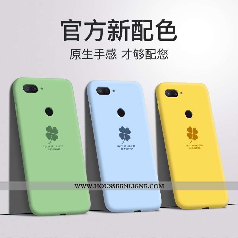 Coque Xiaomi Mi 8 Lite Créatif Silicone Rouge Bleu Petit Incassable