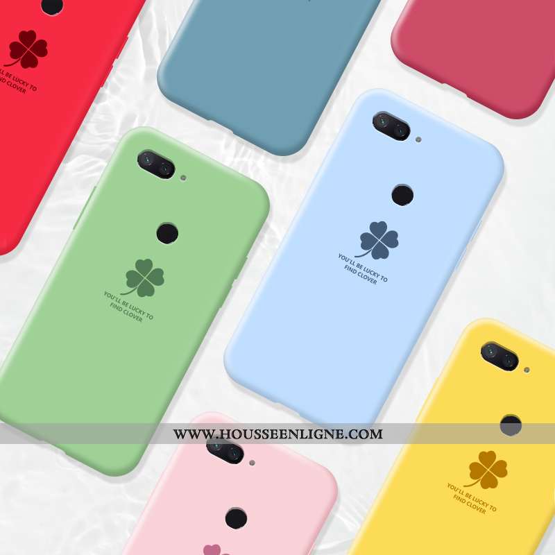 Coque Xiaomi Mi 8 Lite Créatif Silicone Rouge Bleu Petit Incassable