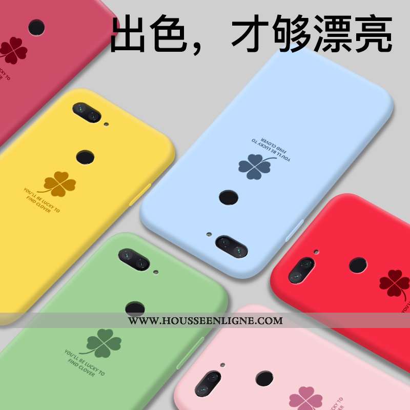 Coque Xiaomi Mi 8 Lite Créatif Silicone Rouge Bleu Petit Incassable