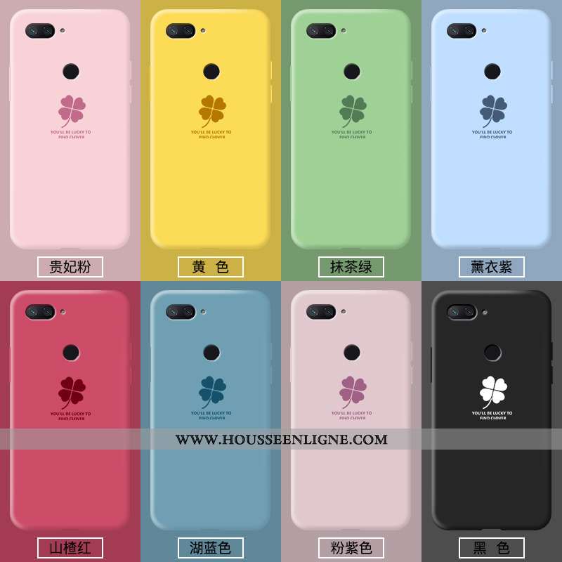 Coque Xiaomi Mi 8 Lite Créatif Silicone Rouge Bleu Petit Incassable