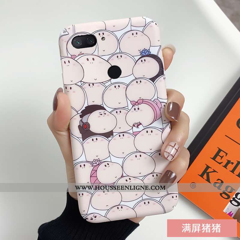 Coque Xiaomi Mi 8 Lite Créatif Tendance Téléphone Portable Petit Rose Tout Compris Jeunesse