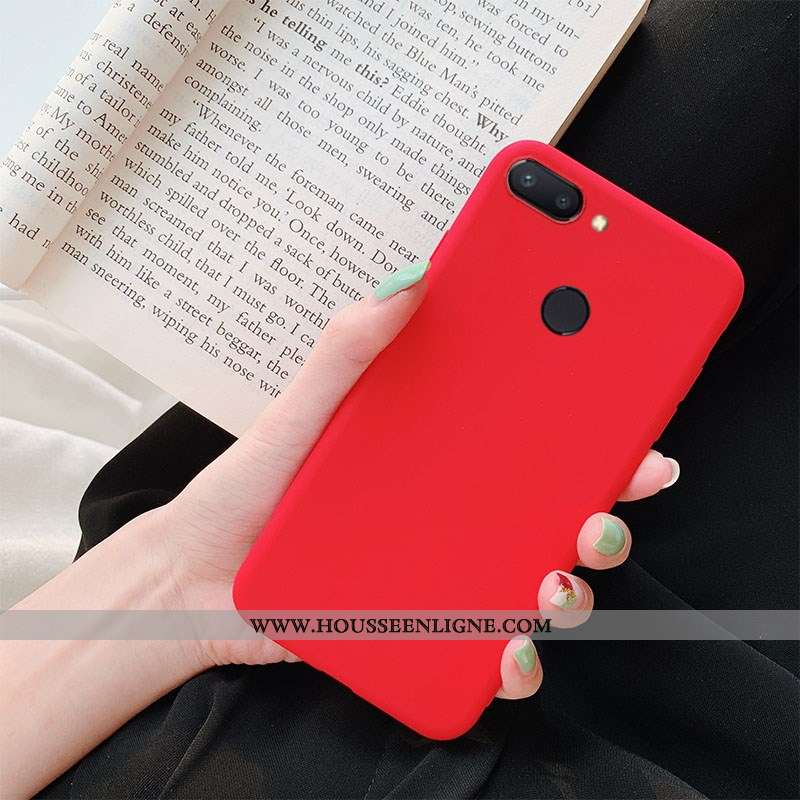 Coque Xiaomi Mi 8 Lite Cuir Étui Téléphone Portable Jaune Couleur Unie Jeunesse Petit