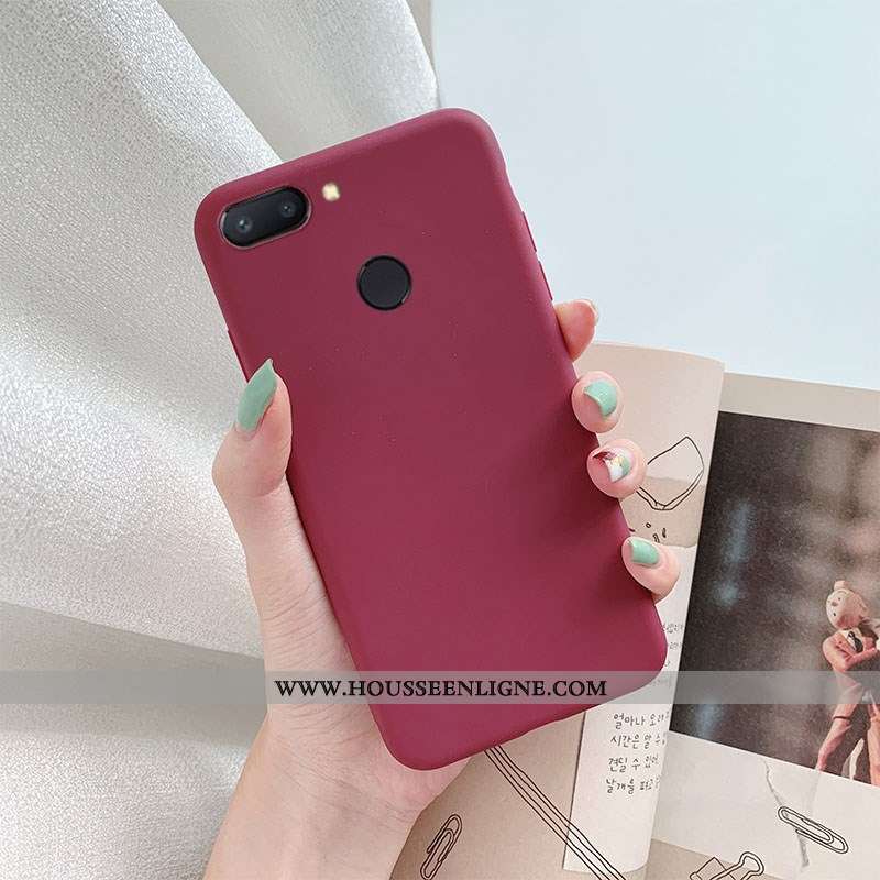 Coque Xiaomi Mi 8 Lite Cuir Étui Téléphone Portable Jaune Couleur Unie Jeunesse Petit