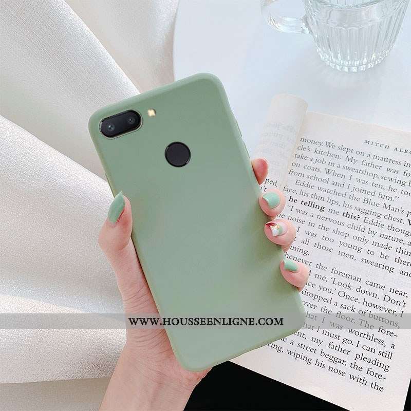 Coque Xiaomi Mi 8 Lite Cuir Étui Téléphone Portable Jaune Couleur Unie Jeunesse Petit