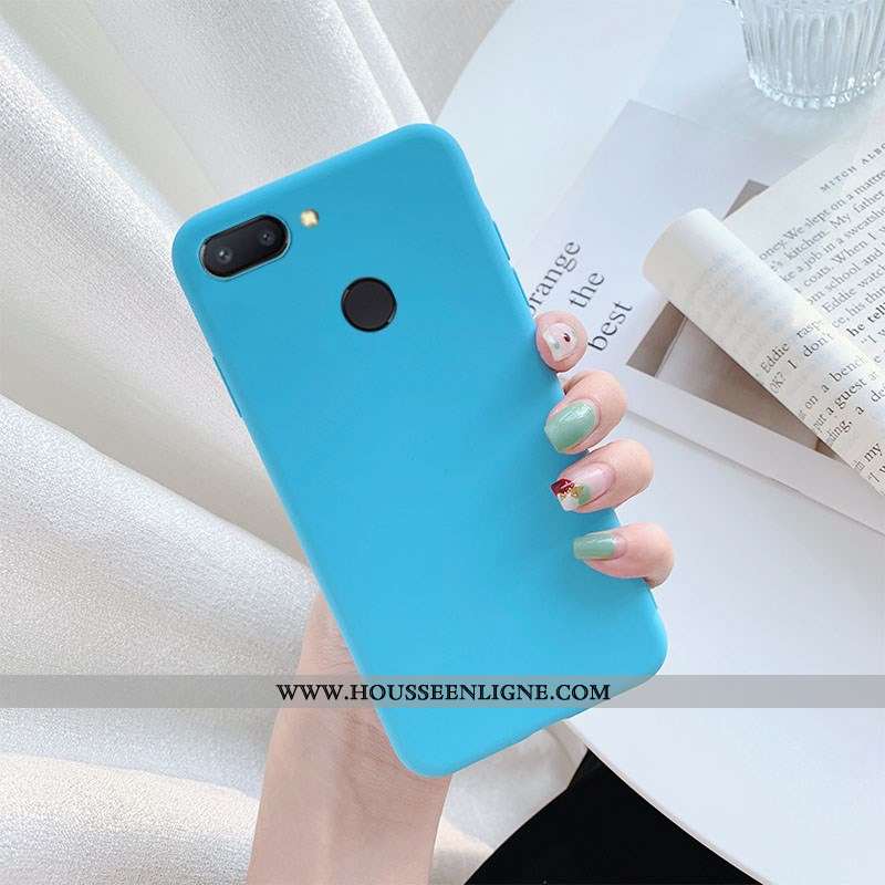 Coque Xiaomi Mi 8 Lite Cuir Étui Téléphone Portable Jaune Couleur Unie Jeunesse Petit