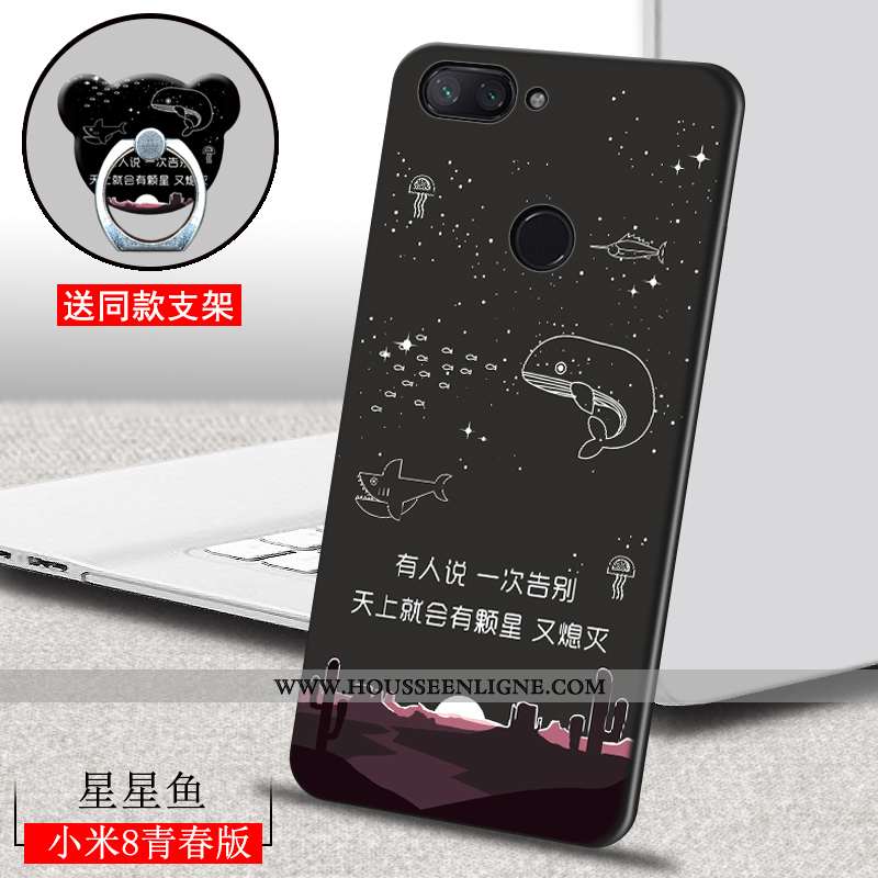 Coque Xiaomi Mi 8 Lite Délavé En Daim Personnalité Incassable Ultra Étui Peinture Marron