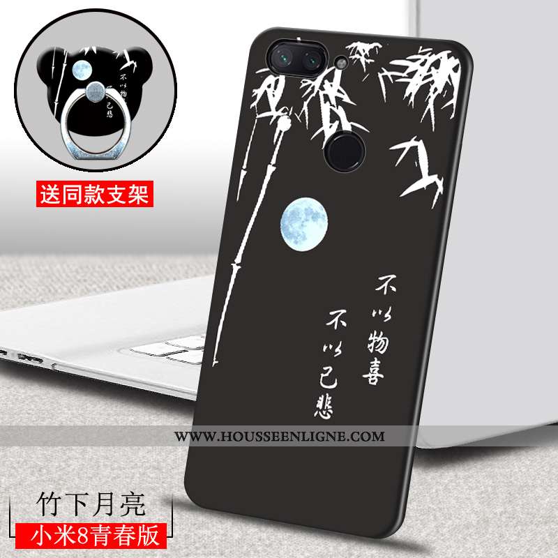 Coque Xiaomi Mi 8 Lite Délavé En Daim Personnalité Incassable Ultra Étui Peinture Marron