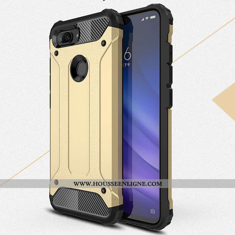Coque Xiaomi Mi 8 Lite Fluide Doux Délavé En Daim Modèle Fleurie Difficile Bleu Jeunesse