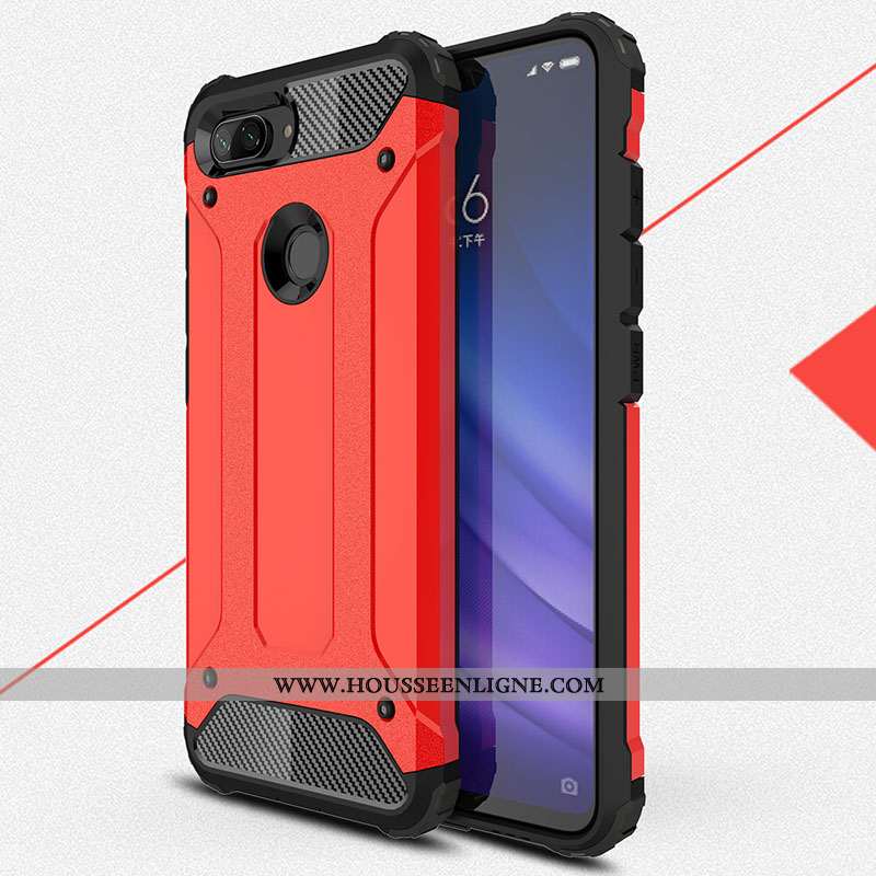 Coque Xiaomi Mi 8 Lite Fluide Doux Délavé En Daim Modèle Fleurie Difficile Bleu Jeunesse