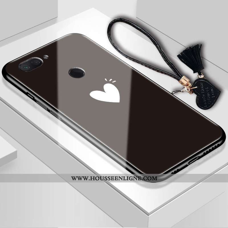 Coque Xiaomi Mi 8 Lite Fluide Doux Protection Art Étui Amour Tout Compris Tempérer Blanche
