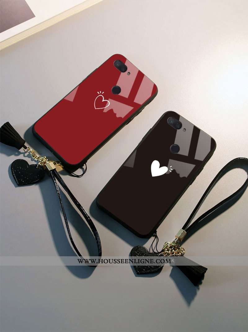 Coque Xiaomi Mi 8 Lite Fluide Doux Protection Art Étui Amour Tout Compris Tempérer Blanche