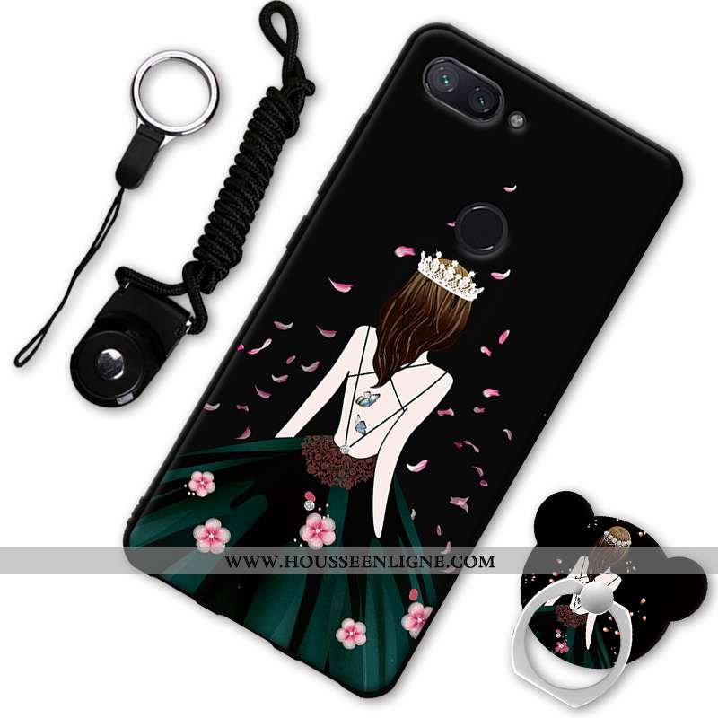 Coque Xiaomi Mi 8 Lite Fluide Doux Protection Téléphone Portable Petit Étui Noir Incassable