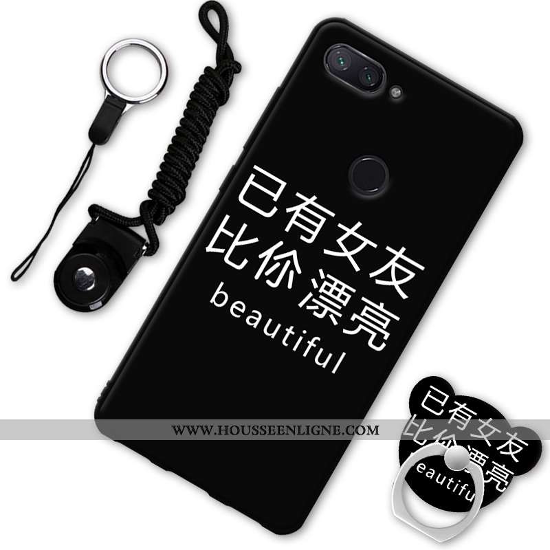 Coque Xiaomi Mi 8 Lite Fluide Doux Protection Téléphone Portable Petit Étui Noir Incassable