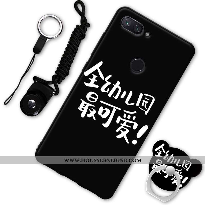 Coque Xiaomi Mi 8 Lite Fluide Doux Protection Téléphone Portable Petit Étui Noir Incassable