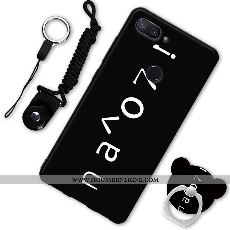 Coque Xiaomi Mi 8 Lite Fluide Doux Protection Téléphone Portable Petit Étui Noir Incassable