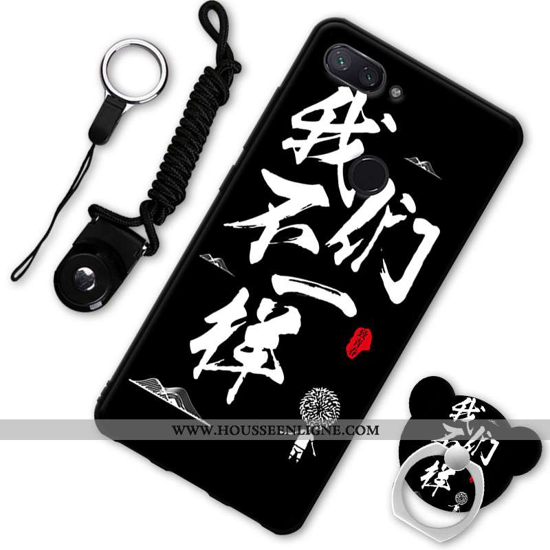 Coque Xiaomi Mi 8 Lite Fluide Doux Protection Téléphone Portable Petit Étui Noir Incassable