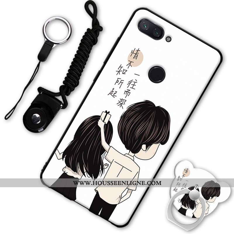 Coque Xiaomi Mi 8 Lite Fluide Doux Protection Téléphone Portable Petit Étui Noir Incassable
