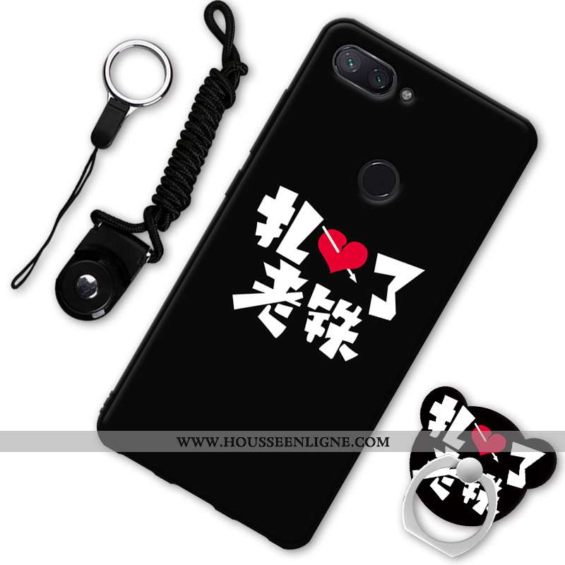 Coque Xiaomi Mi 8 Lite Fluide Doux Protection Téléphone Portable Petit Étui Noir Incassable