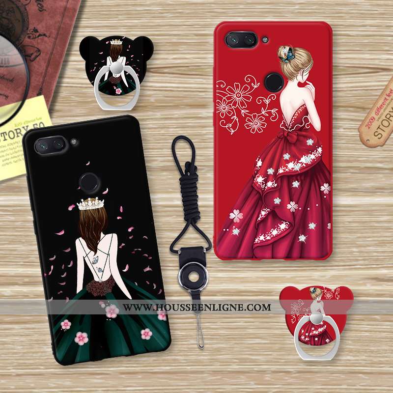 Coque Xiaomi Mi 8 Lite Fluide Doux Protection Téléphone Portable Petit Étui Noir Incassable
