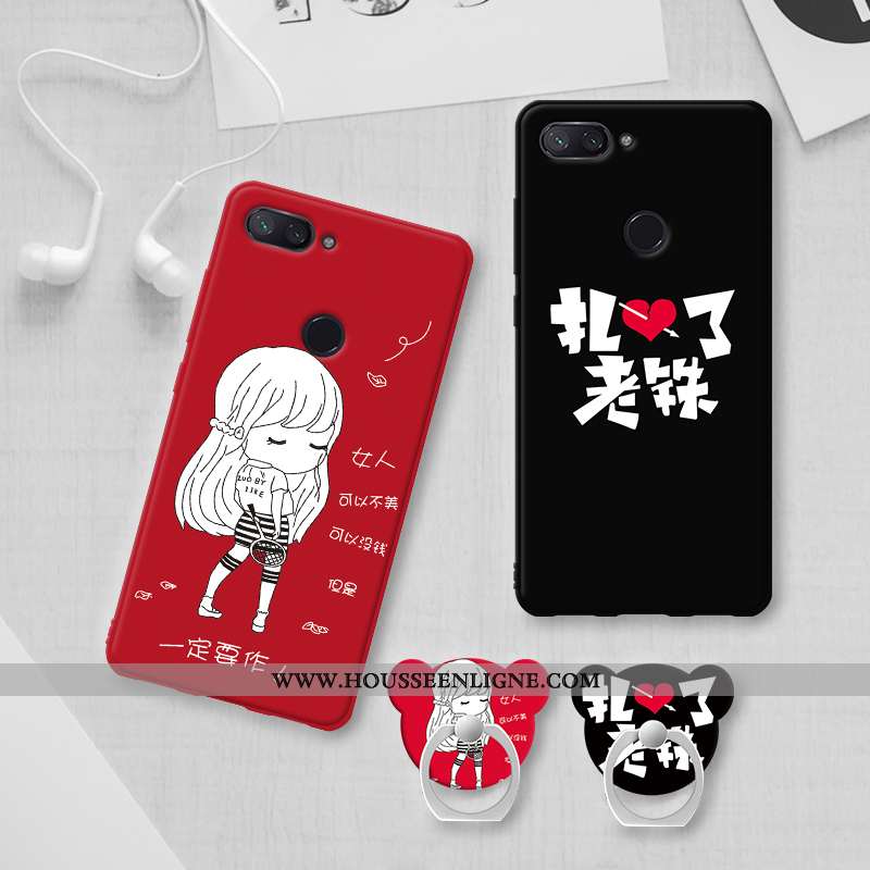 Coque Xiaomi Mi 8 Lite Fluide Doux Protection Téléphone Portable Petit Étui Noir Incassable