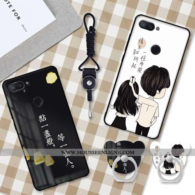 Coque Xiaomi Mi 8 Lite Fluide Doux Protection Téléphone Portable Petit Étui Noir Incassable