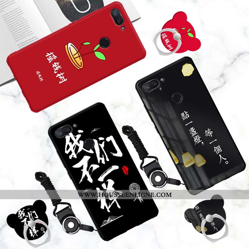 Coque Xiaomi Mi 8 Lite Fluide Doux Protection Téléphone Portable Petit Étui Noir Incassable