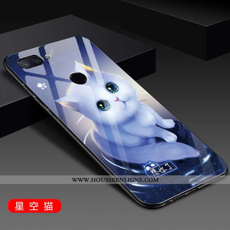 Coque Xiaomi Mi 8 Lite Fluide Doux Protection Téléphone Portable Petit Étui Tout Compris Bleu
