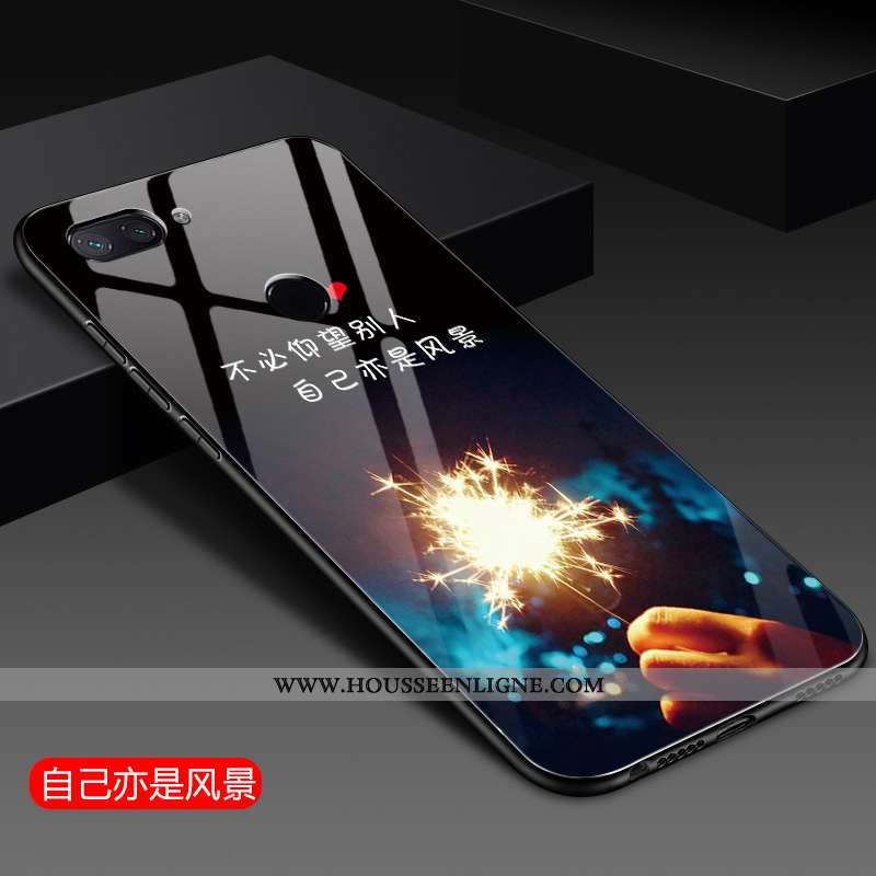 Coque Xiaomi Mi 8 Lite Fluide Doux Protection Téléphone Portable Petit Étui Tout Compris Bleu