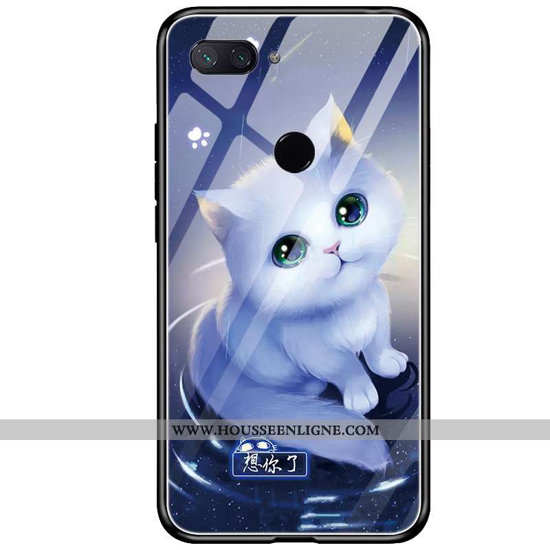 Coque Xiaomi Mi 8 Lite Fluide Doux Protection Téléphone Portable Petit Étui Tout Compris Bleu