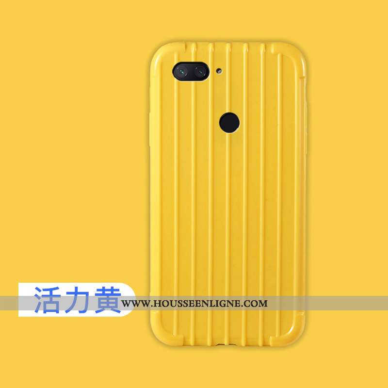 Coque Xiaomi Mi 8 Lite Légère Fluide Doux Mode Étui Bordure Protection Jaune