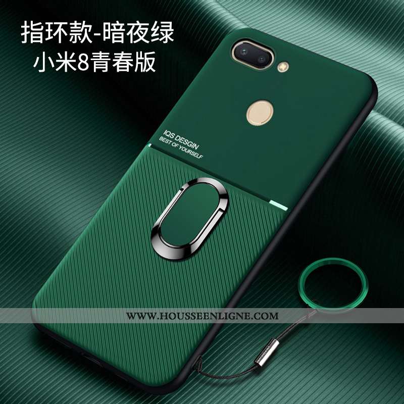 Coque Xiaomi Mi 8 Lite Modèle Fleurie Fluide Doux Personnalité Petit Jeunesse Protection Ultra Bleu