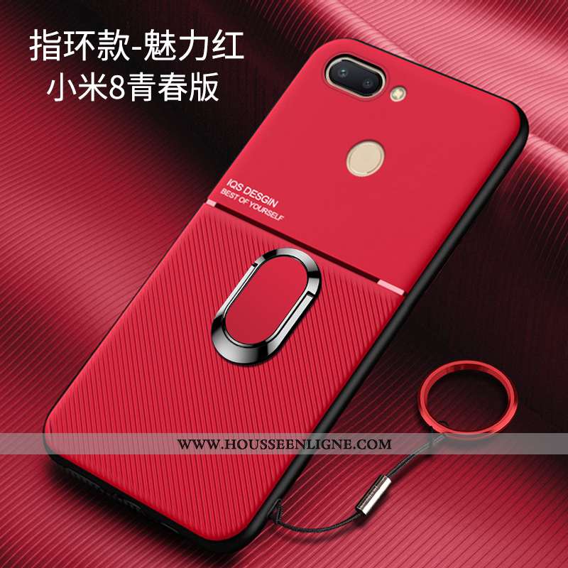 Coque Xiaomi Mi 8 Lite Modèle Fleurie Fluide Doux Personnalité Petit Jeunesse Protection Ultra Bleu