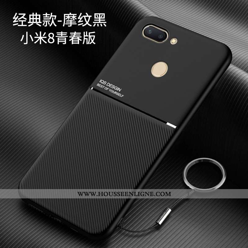 Coque Xiaomi Mi 8 Lite Modèle Fleurie Fluide Doux Personnalité Petit Jeunesse Protection Ultra Bleu
