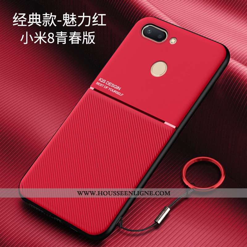 Coque Xiaomi Mi 8 Lite Modèle Fleurie Fluide Doux Personnalité Petit Jeunesse Protection Ultra Bleu