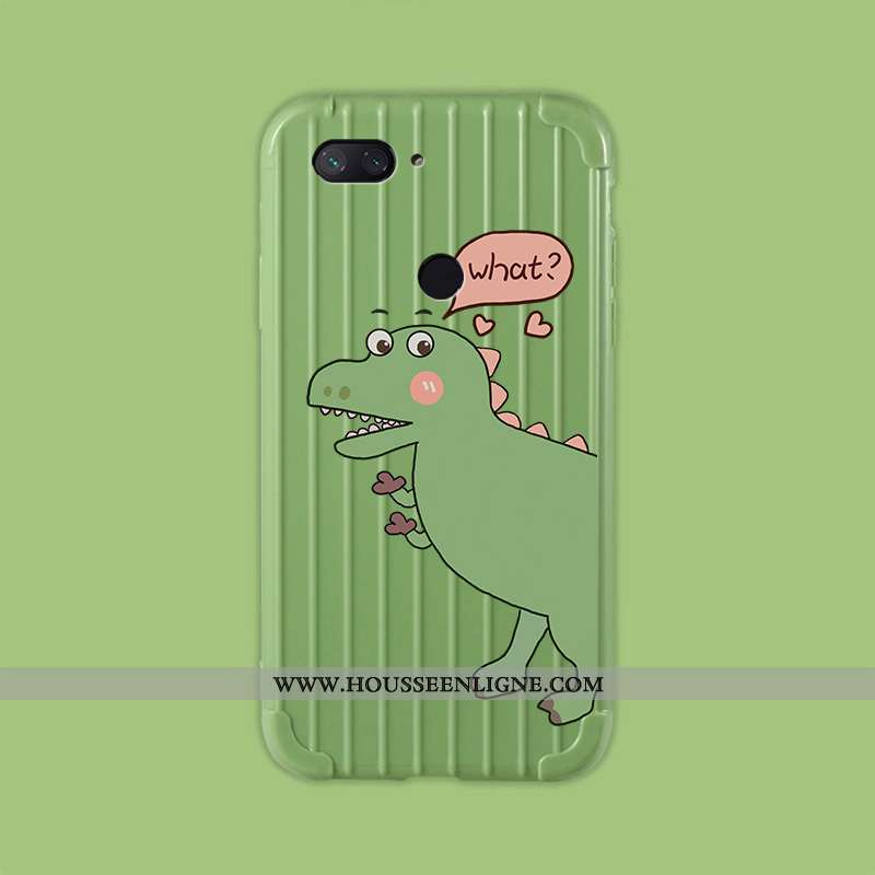 Coque Xiaomi Mi 8 Lite Personnalité Dessin Animé Étui Voyage Fluide Doux Jeunesse Verte