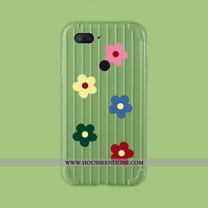 Coque Xiaomi Mi 8 Lite Personnalité Dessin Animé Étui Voyage Fluide Doux Jeunesse Verte