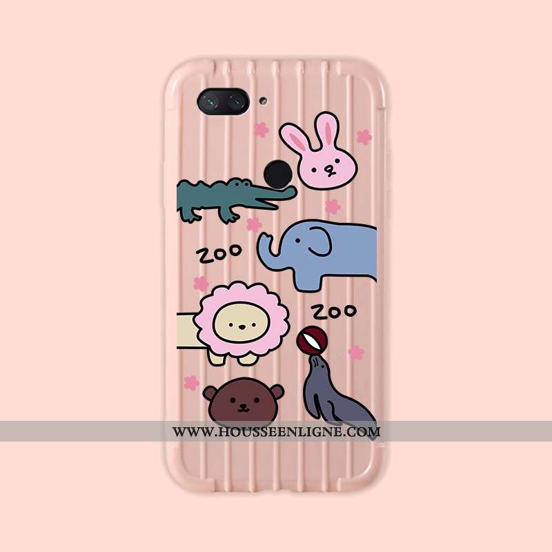Coque Xiaomi Mi 8 Lite Personnalité Dessin Animé Étui Voyage Fluide Doux Jeunesse Verte