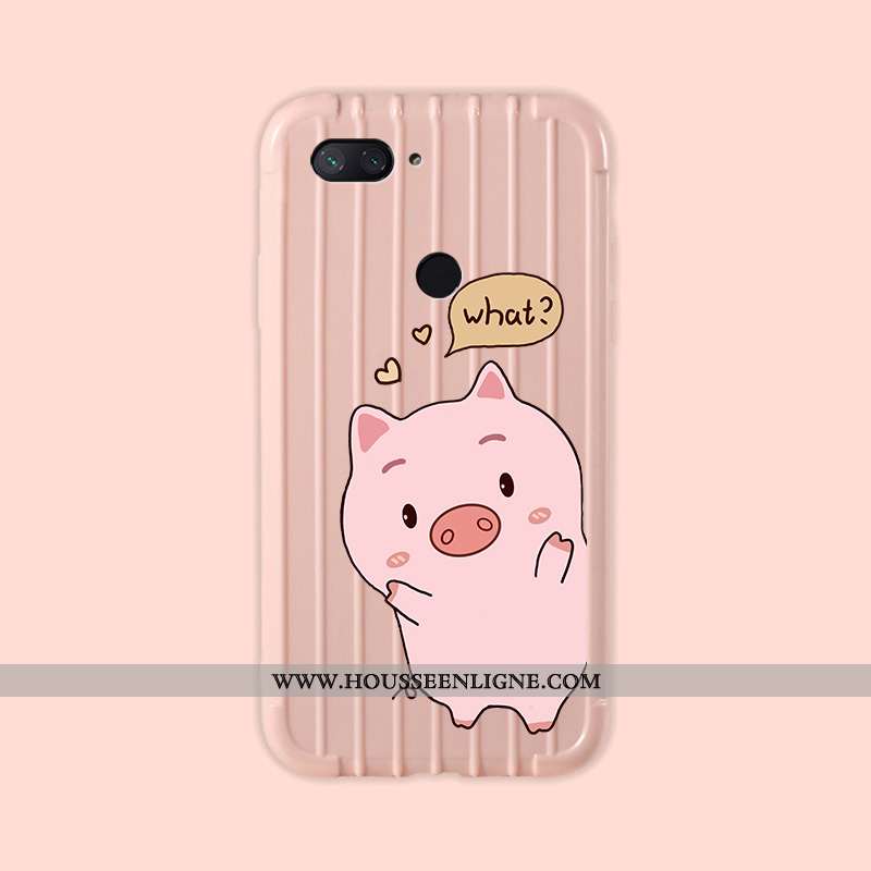 Coque Xiaomi Mi 8 Lite Personnalité Dessin Animé Étui Voyage Fluide Doux Jeunesse Verte
