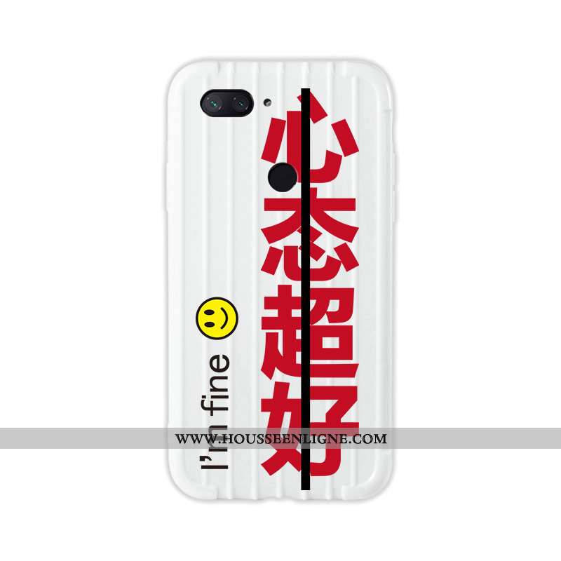 Coque Xiaomi Mi 8 Lite Personnalité Dessin Animé Étui Voyage Fluide Doux Jeunesse Verte