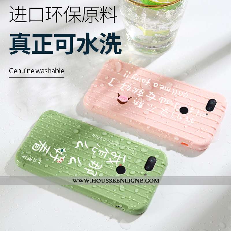 Coque Xiaomi Mi 8 Lite Personnalité Dessin Animé Étui Voyage Fluide Doux Jeunesse Verte